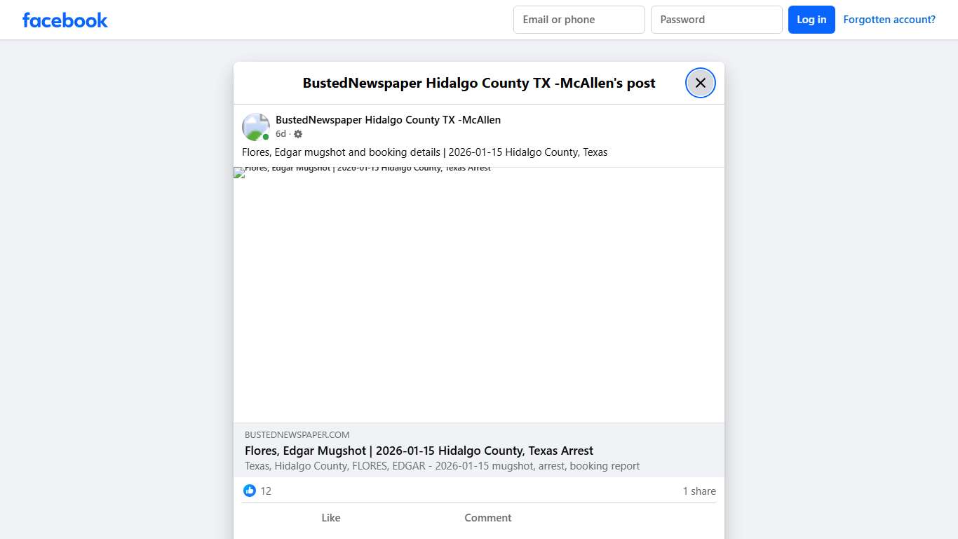 Flores, Edgar... - BustedNewspaper Hidalgo County TX -McAllen Facebook